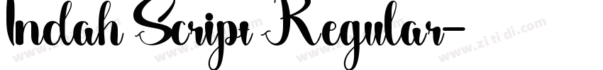 Indah Script Regular字体转换